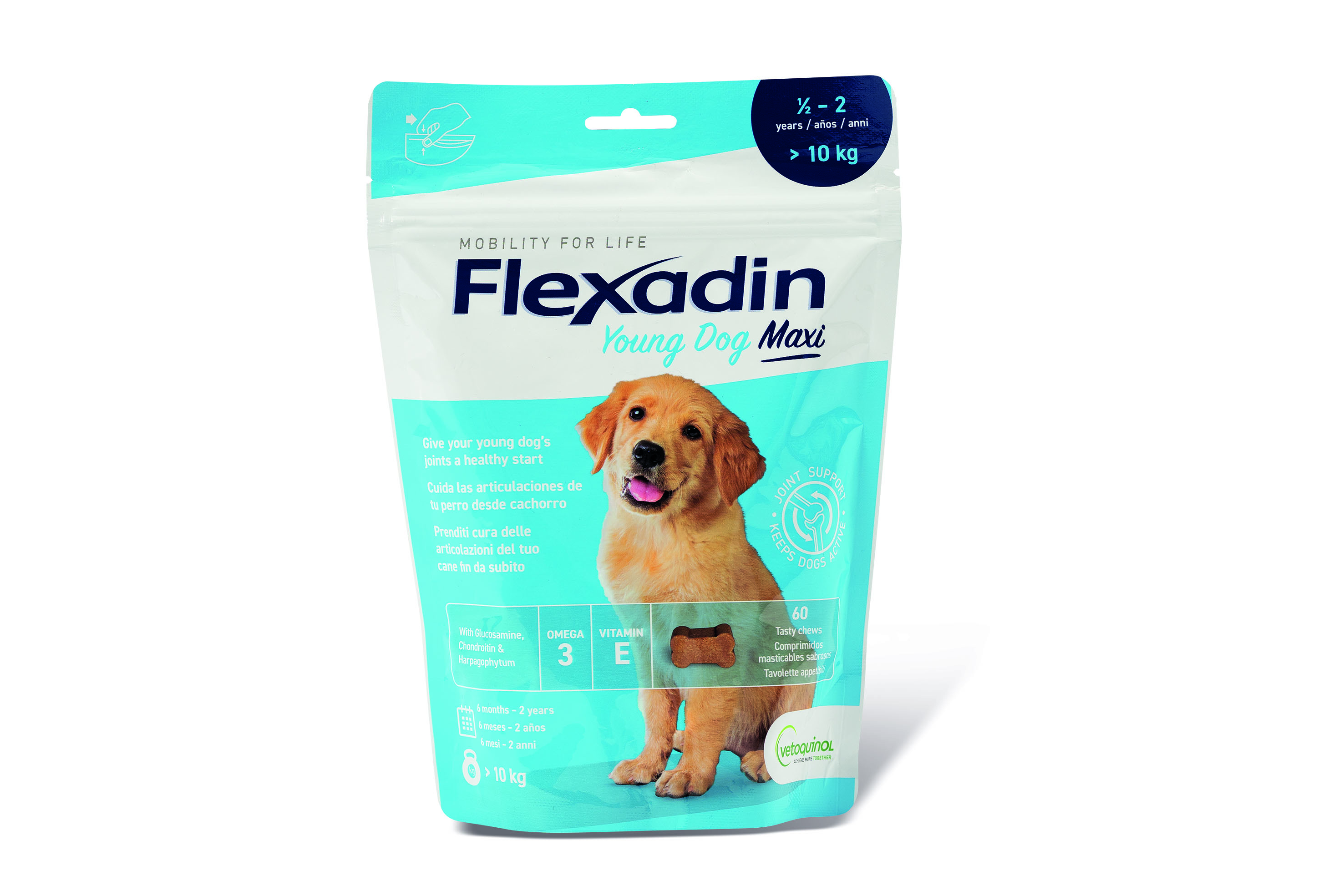 Flexadin pre psy od 6 mesiacov do 2 rokov (s hmotnosťou nad 10 kg)